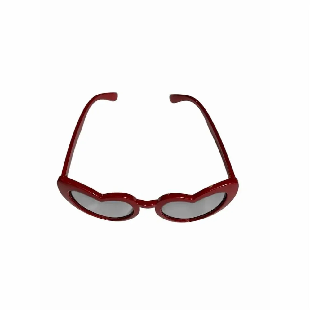KIDS Red Heart Shaped Retro Cat Eye Sunglasses